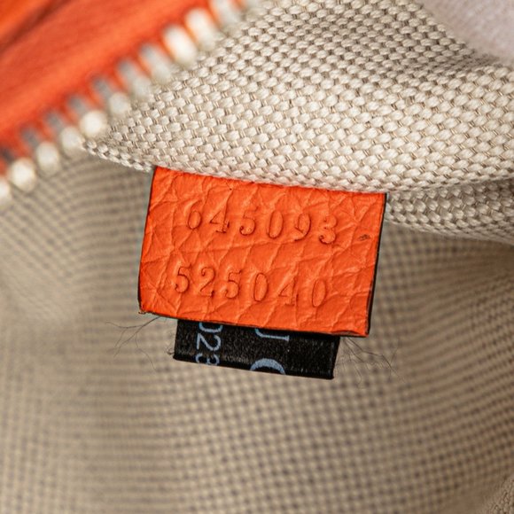 GUCCI Jumbo GG Body Bag Waist 645093 Orange Leather - Picture 6 of 7